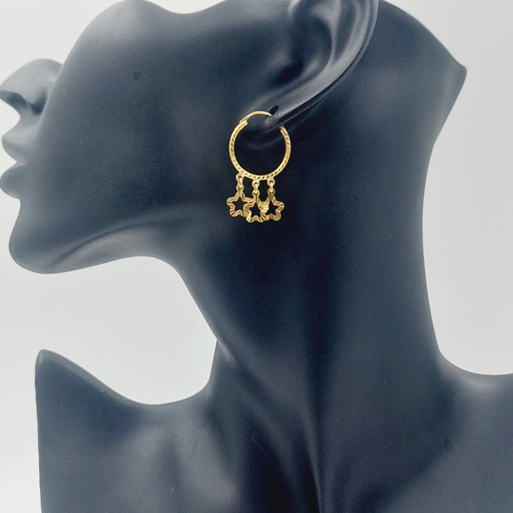 21K حلق ذبلة دنانديش-مجوهرات الشيخ سعيد-Saeed Jewelry 