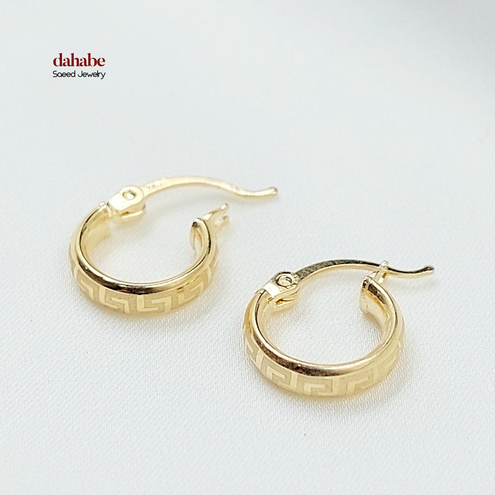 18K حلق ذبلة اطفال-مجوهرات الشيخ سعيد-Saeed Jewelry 