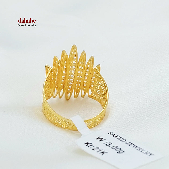 21K خاتم اجنحة اكسترا-مجوهرات الشيخ سعيد-Saeed Jewelry 