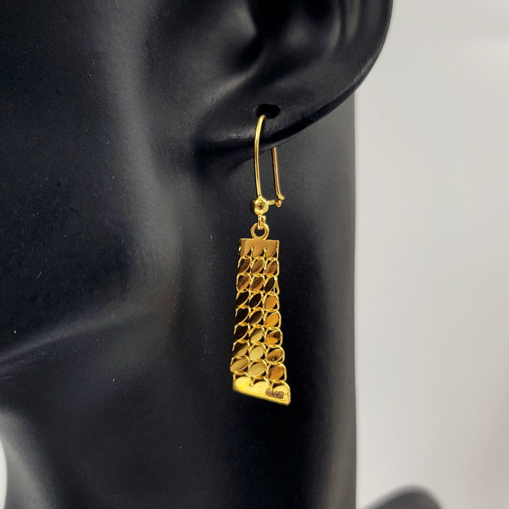 Deluxe Turkish Earrings Made of 21K Gold by Saeed Jewelry 