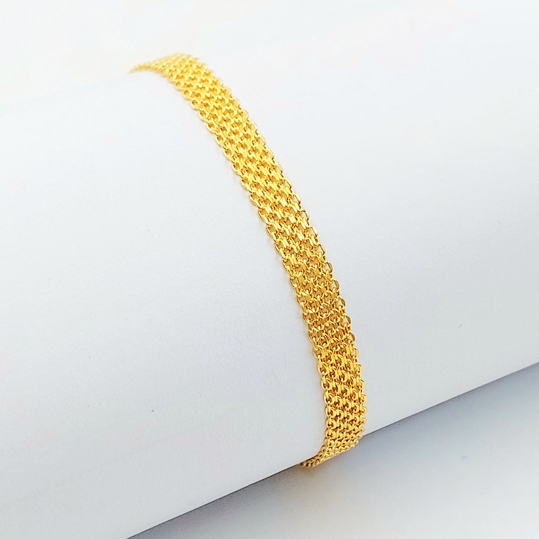 Fancy Bracelet Made of 21K Gold by Saeed Jewelry 