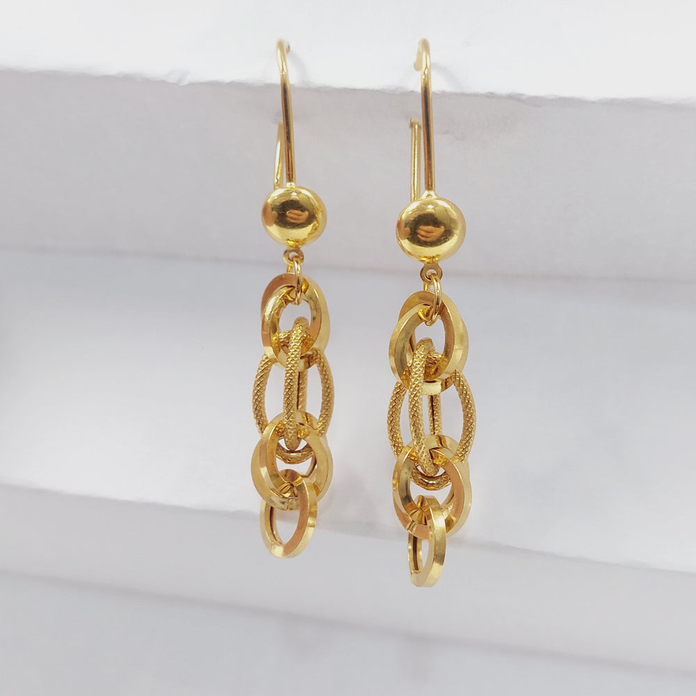 21K حلق شنكل-مجوهرات الشيخ سعيد-Saeed Jewelry 