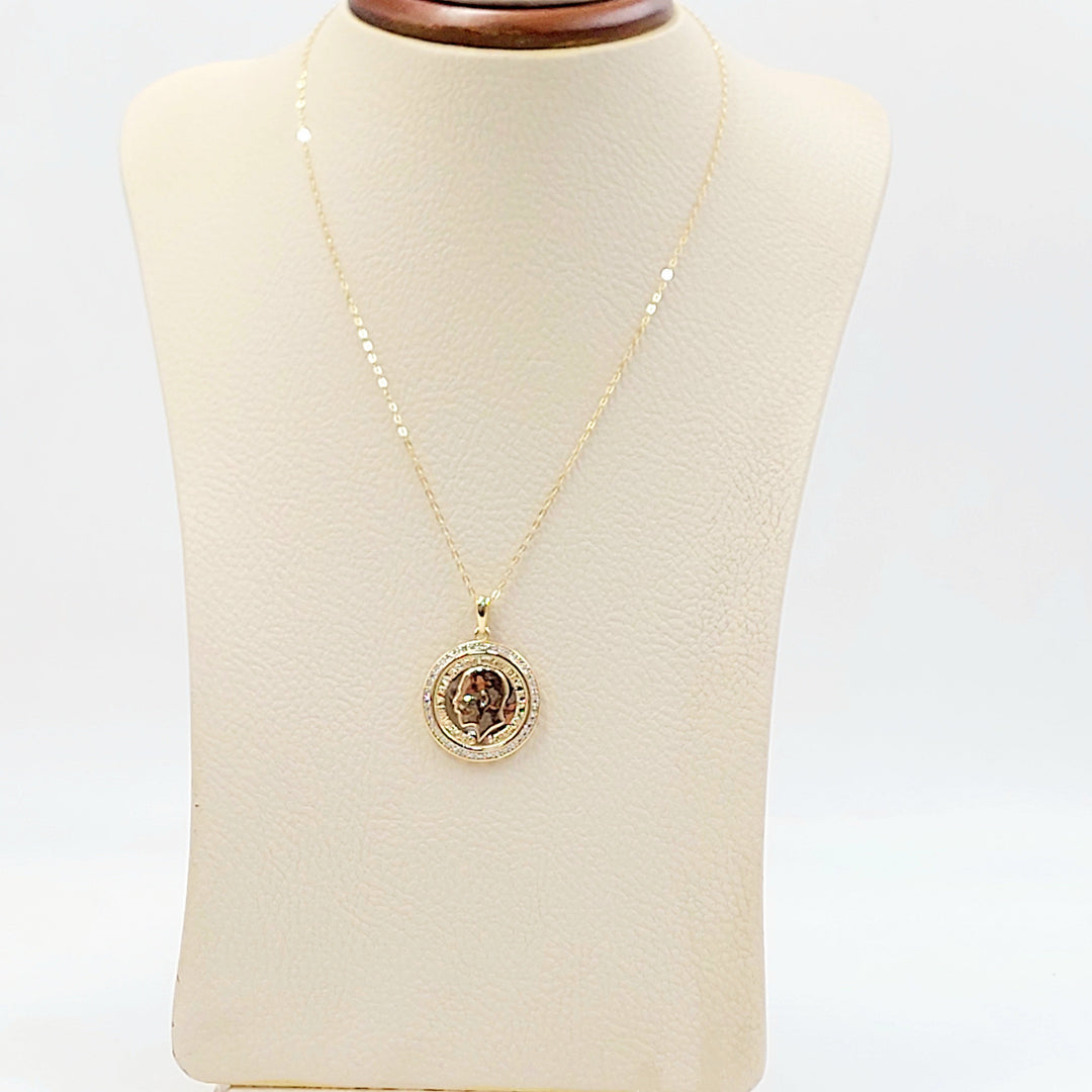 18K عقد انجليزي مرصع-مجوهرات الشيخ سعيد-Saeed Jewelry 