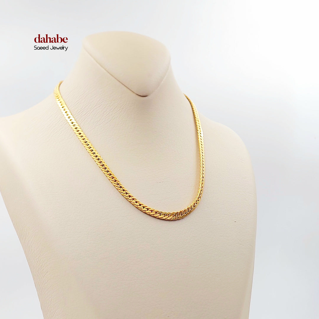 21K عقد جنزير-مجوهرات الشيخ سعيد-Saeed Jewelry 