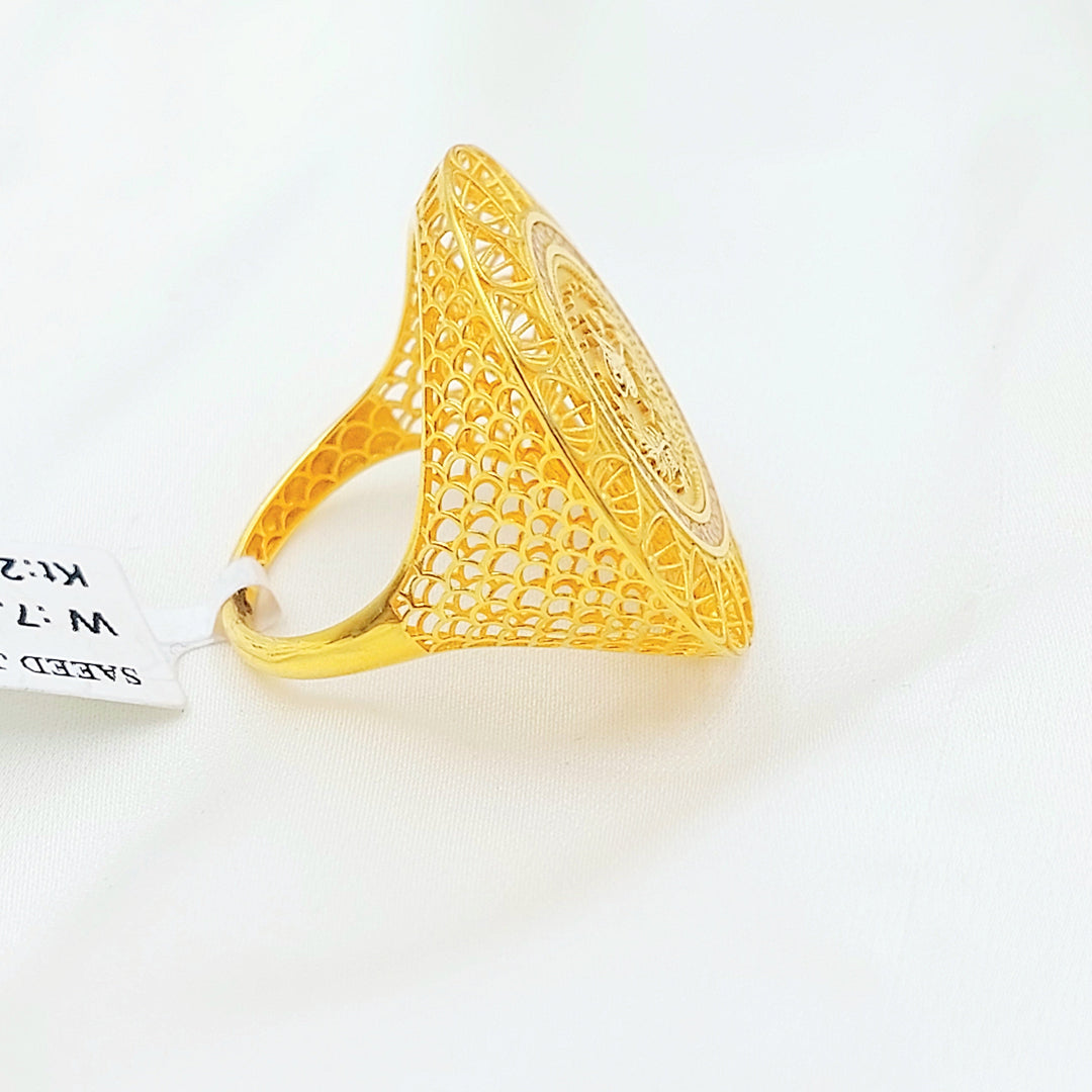 Deluxe Rashadi Ring Made of 21K Gold by Saeed Jewelry 