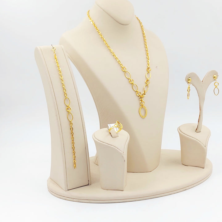 Deluxe Cable Link Set Made of 21K Gold by Saeed Jewelry 