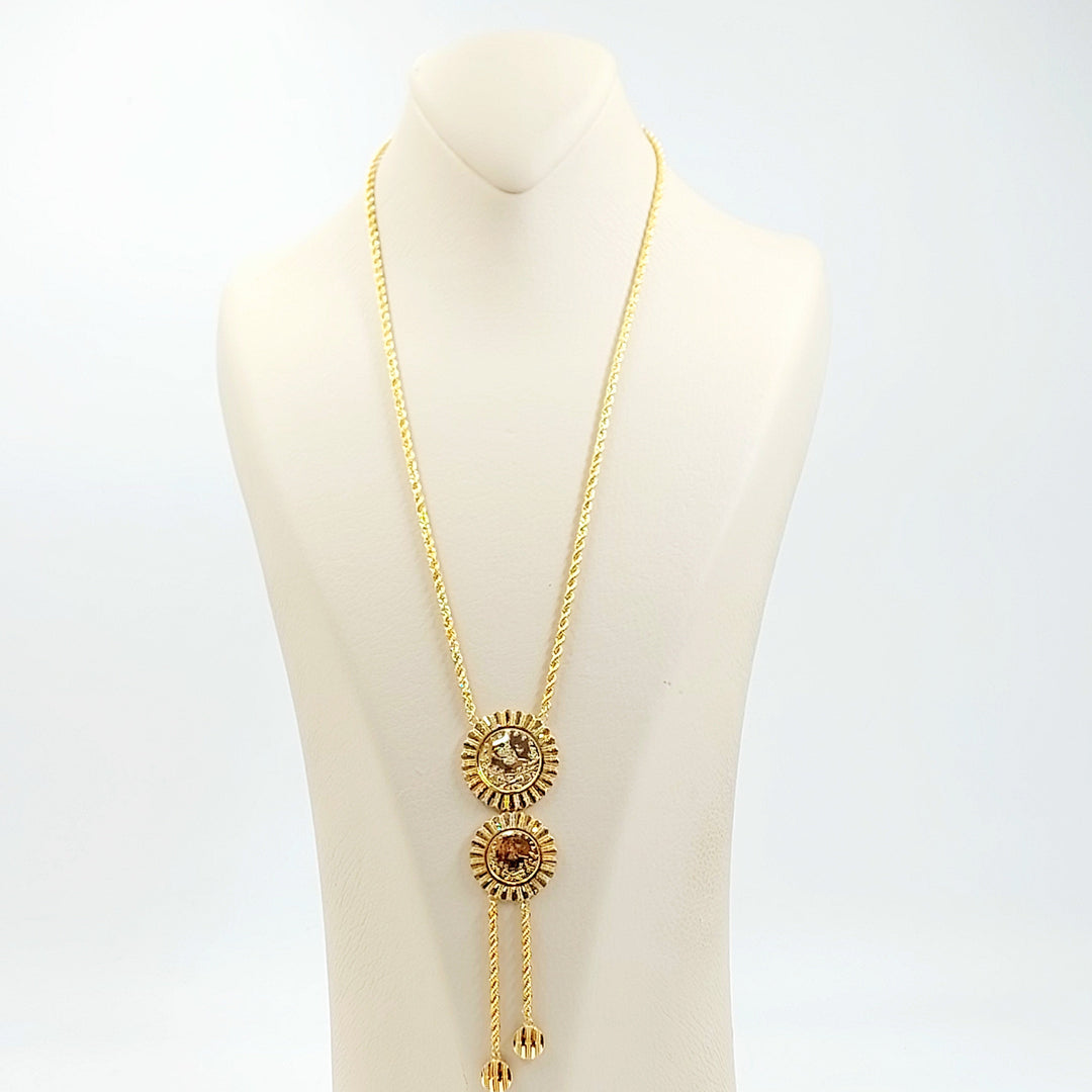 Rashadi Balls Necklace Made of 21K Gold by Saeed Jewelry 
