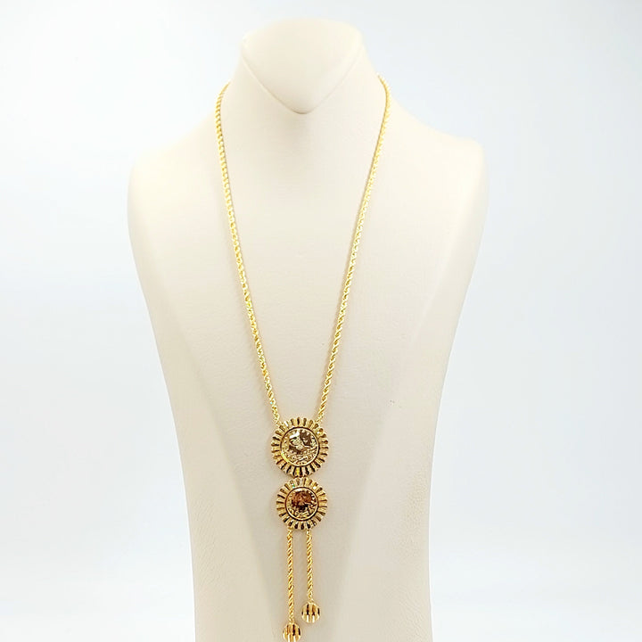 Rashadi Balls Necklace Made of 21K Gold by Saeed Jewelry 