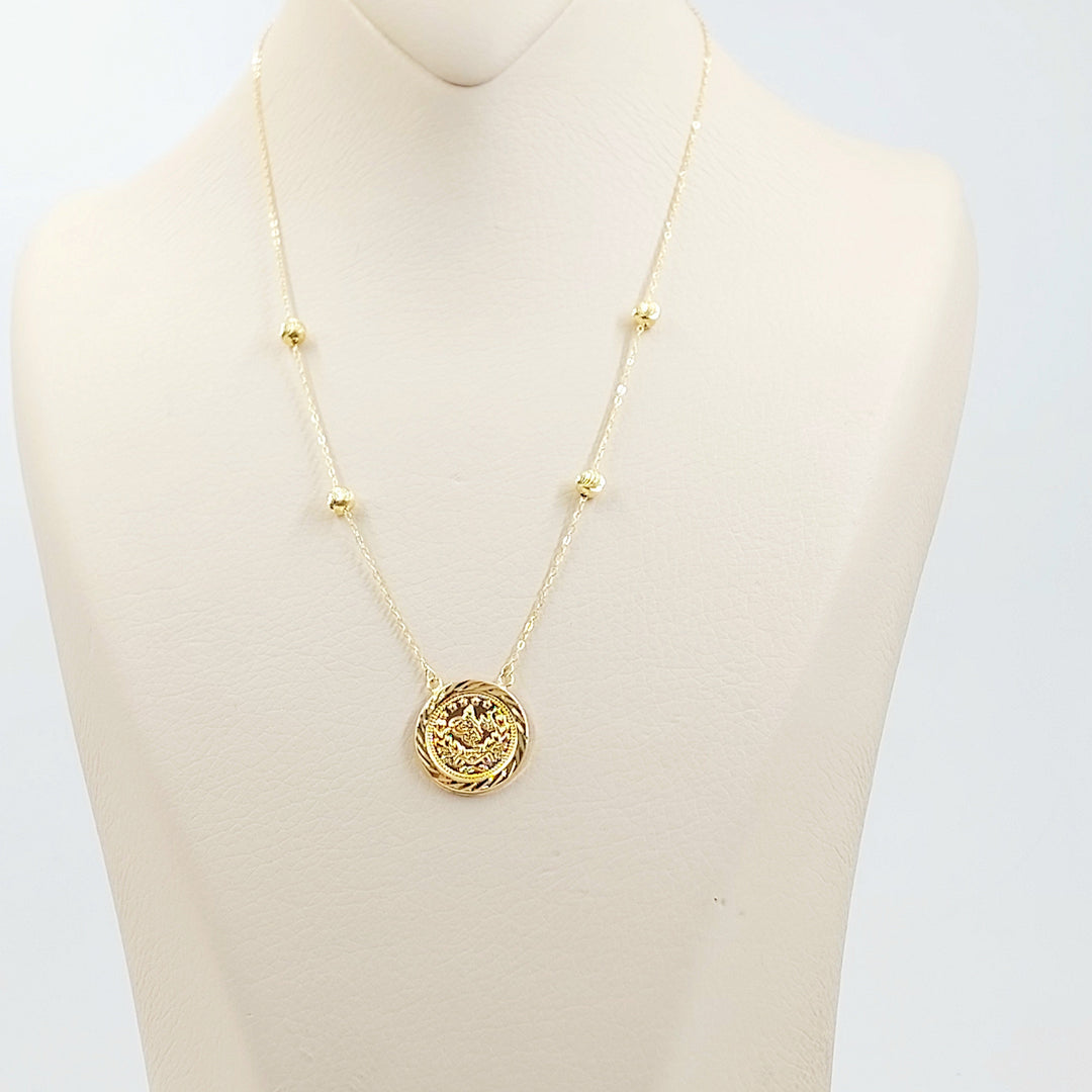 Print Rashadi Necklace Made of 18K Gold by Saeed Jewelry 