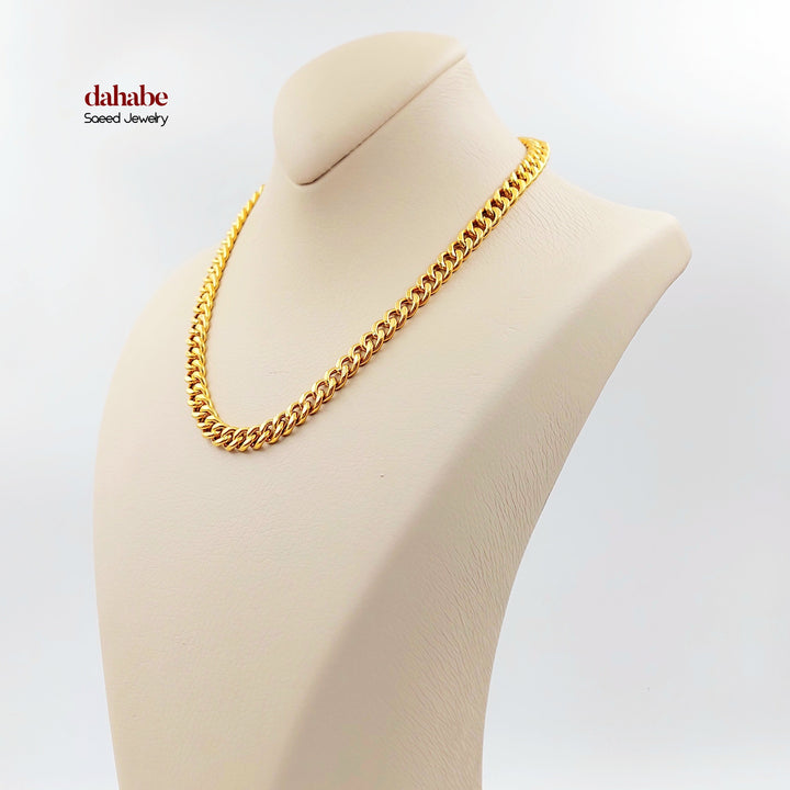 21K عقد جنزير-مجوهرات الشيخ سعيد-Saeed Jewelry 
