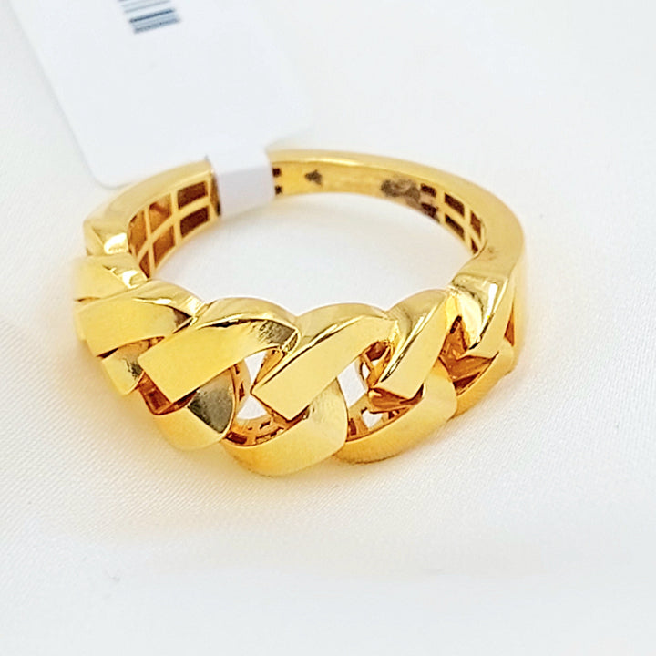 21K Gold Cuban Link Ring