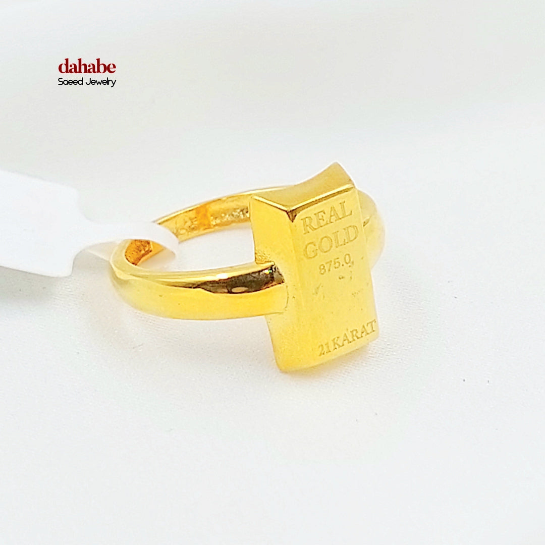 21K خاتم اونصه اكسترا-مجوهرات الشيخ سعيد-Saeed Jewelry 