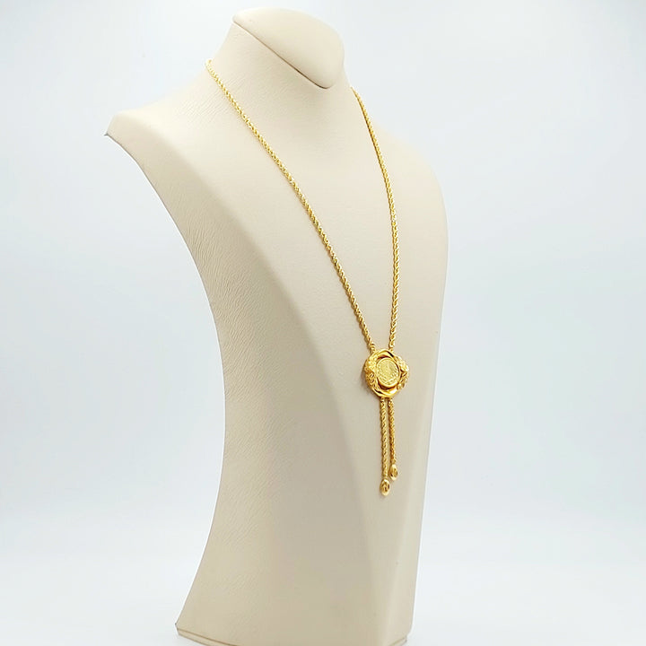 Rashadi Balls Necklace Made of 21K Gold by Saeed Jewelry 