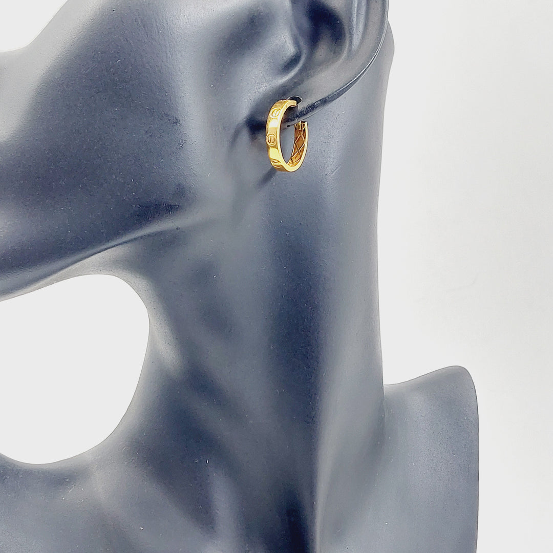 Hoop Earrings Made of 21K Gold by Saeed Jewelry 