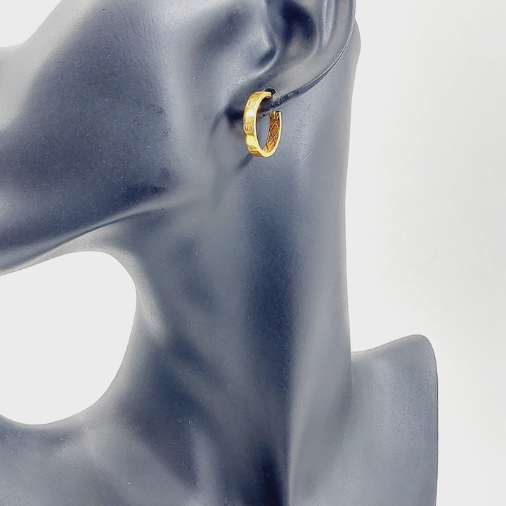 Hoop Earrings Made of 21K Gold by Saeed Jewelry 