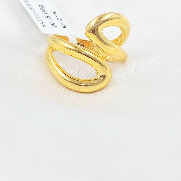 Plain Deluxe Ring Made of 21K Gold by Saeed Jewelry 