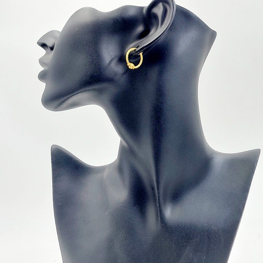 Hoop Earrings Made of 21K Gold by Saeed Jewelry 