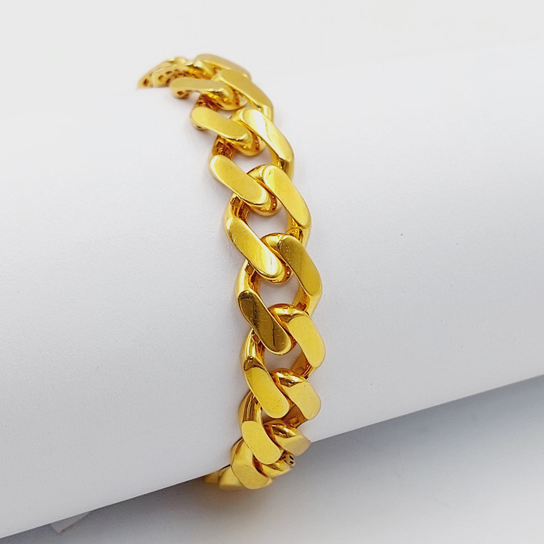 Deluxe Cuban Links Bracelet Made of 21K Gold by Saeed Jewelry 