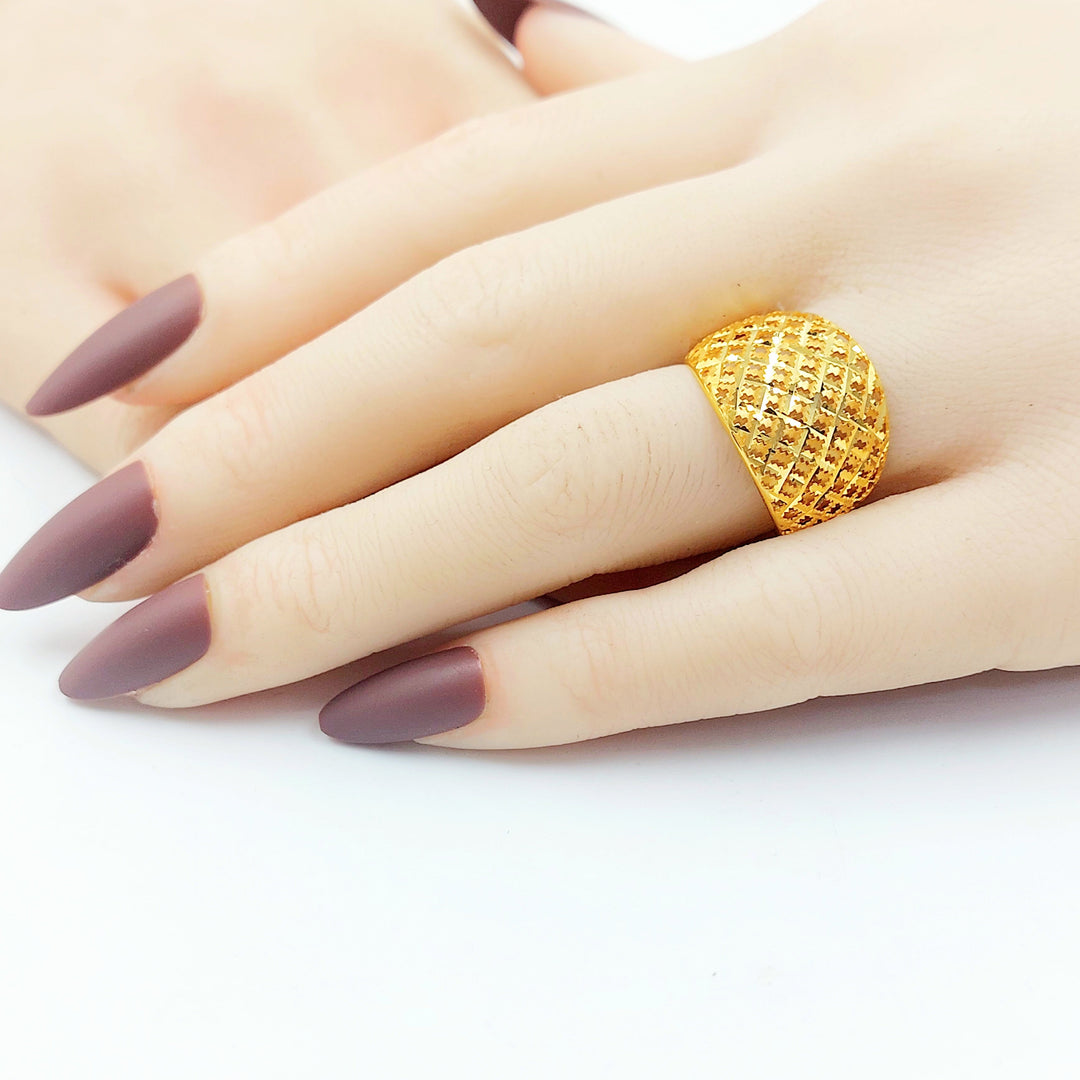 Deluxe Ring Made of 21K Gold by Saeed Jewelry 