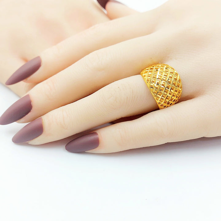 Deluxe Ring Made of 21K Gold by Saeed Jewelry 