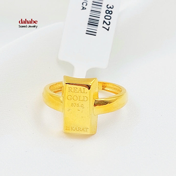 21K خاتم اونصه اكسترا-مجوهرات الشيخ سعيد-Saeed Jewelry 