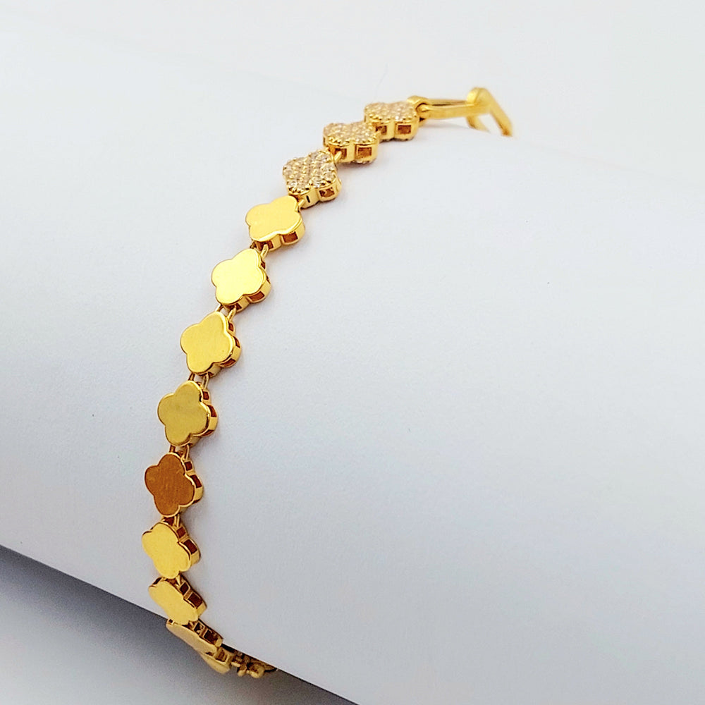 Joy Paperclip Bracelet Made of 21K Gold by Saeed Jewelry 