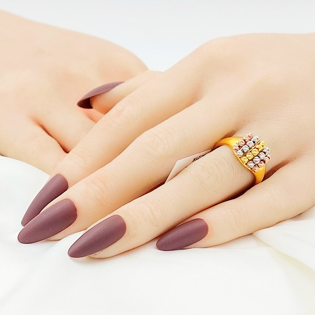 Deluxe Balls Ring Made of 21K Gold by Saeed Jewelry 