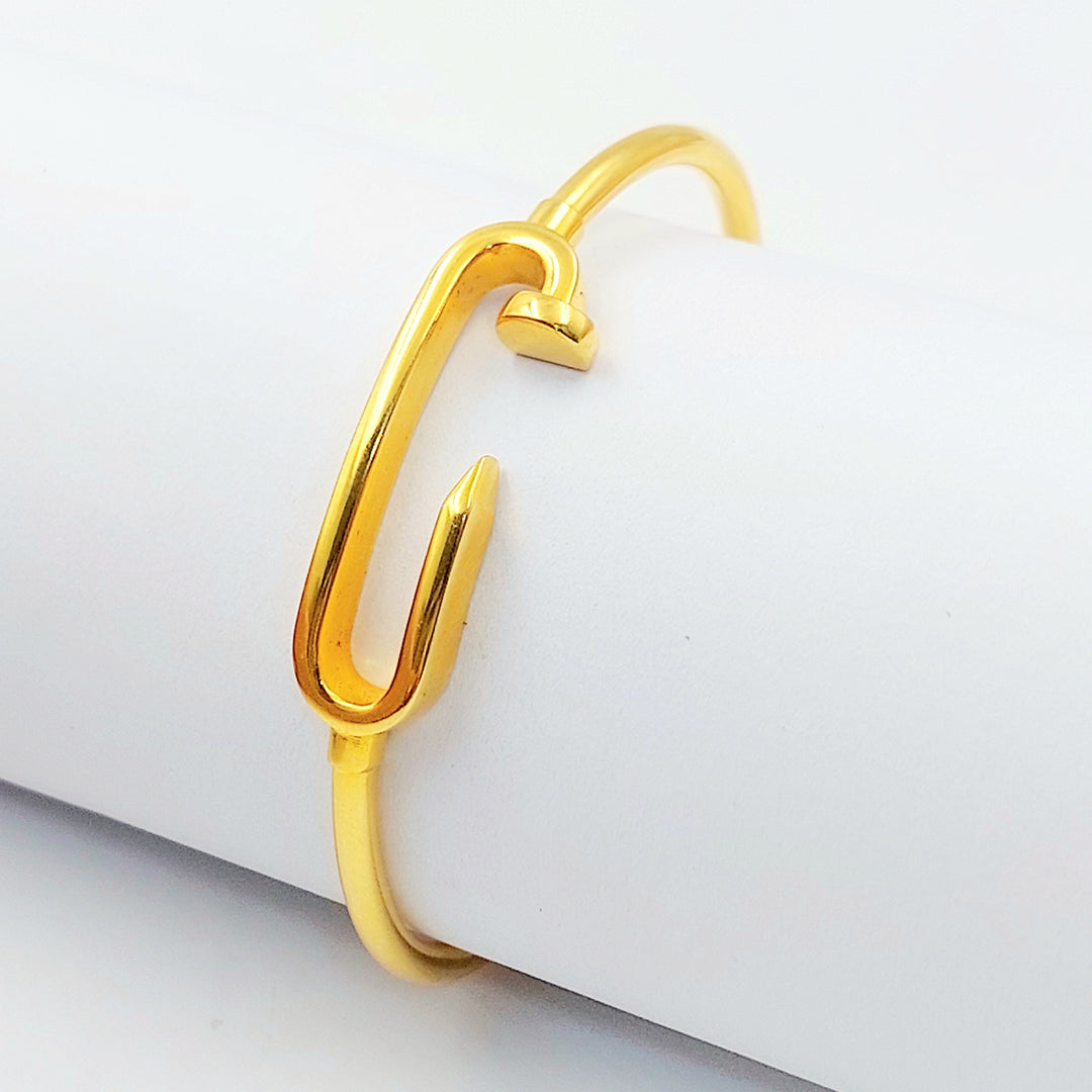 Nail Bangle Bracelet Made of 21K Gold by Saeed Jewelry 