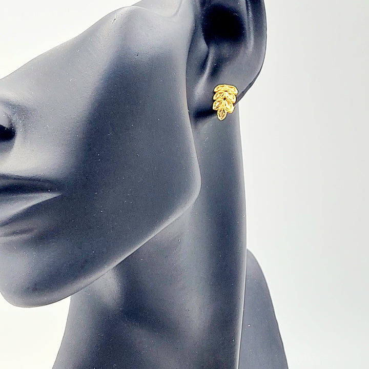 21K Gold Leaf Climber Earrings