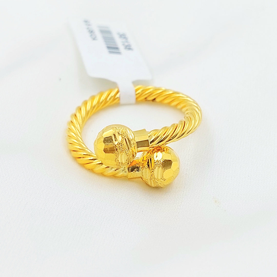 Deluxe Twisted Ring Made of 21K Gold by Saeed Jewelry 