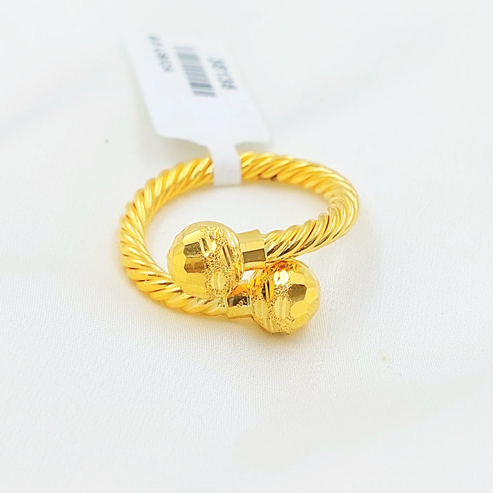 Deluxe Twisted Ring Made of 21K Gold by Saeed Jewelry 