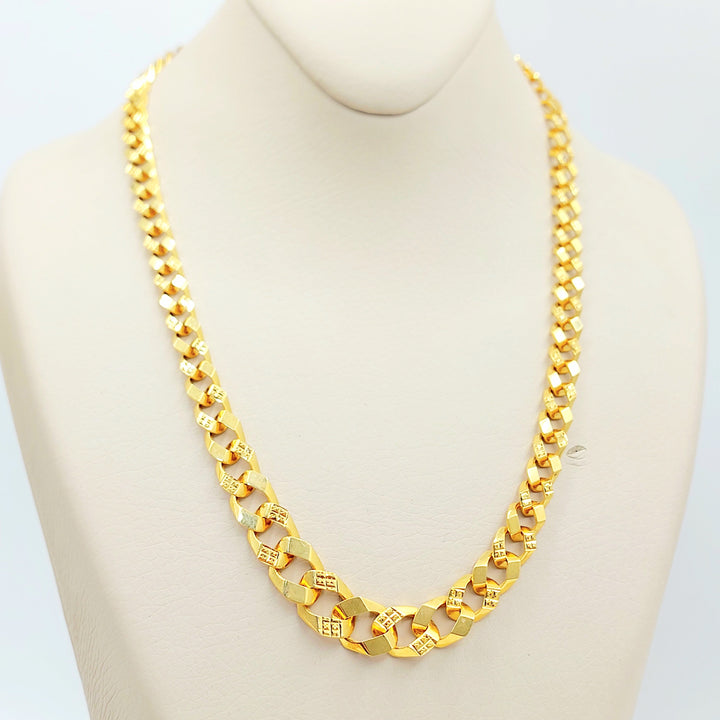 21K Gold Cuban Link Jewelry Set