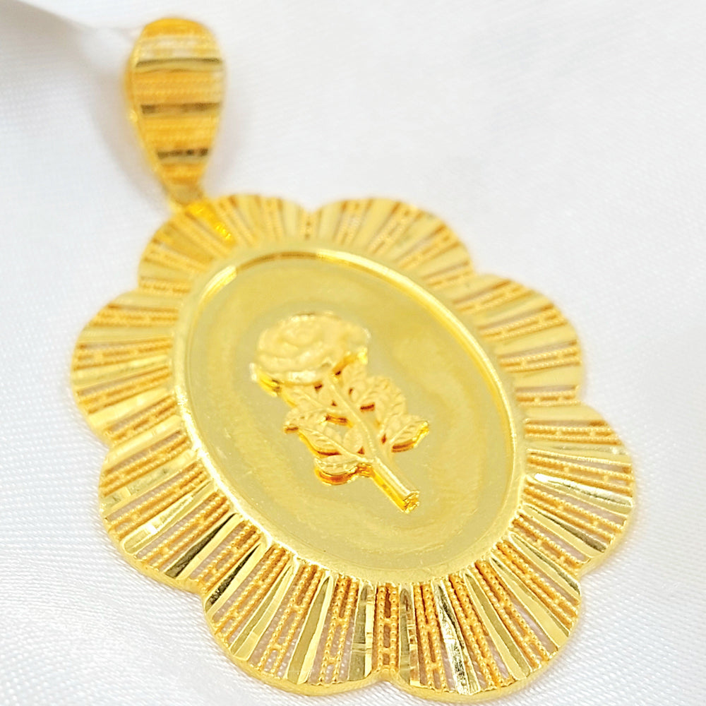 Deluxe Ounce Pendant Made of 21K Gold by Saeed Jewelry 