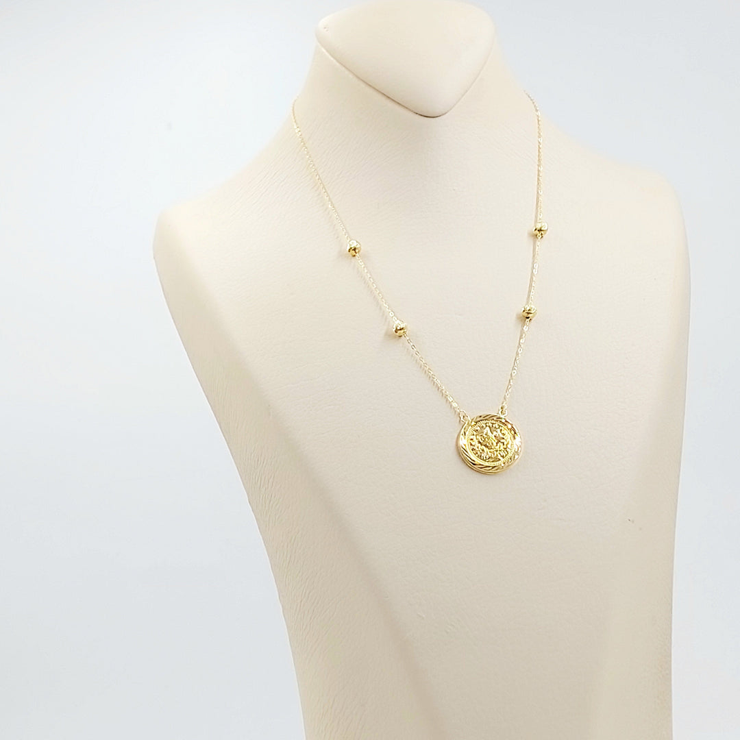 Print Rashadi Necklace Made of 18K Gold by Saeed Jewelry 
