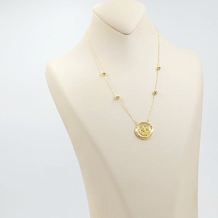 Print Rashadi Necklace Made of 18K Gold by Saeed Jewelry 