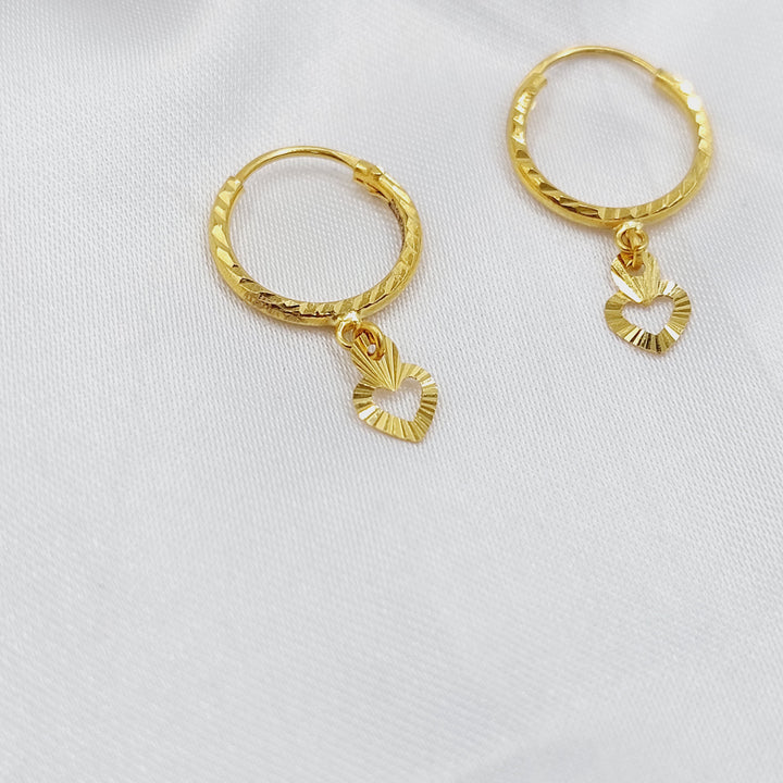 Hoop Earrings Made of 21K Gold by Saeed Jewelry 