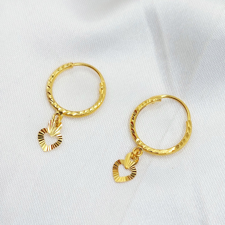 Hoop Earrings Made of 21K Gold by Saeed Jewelry 