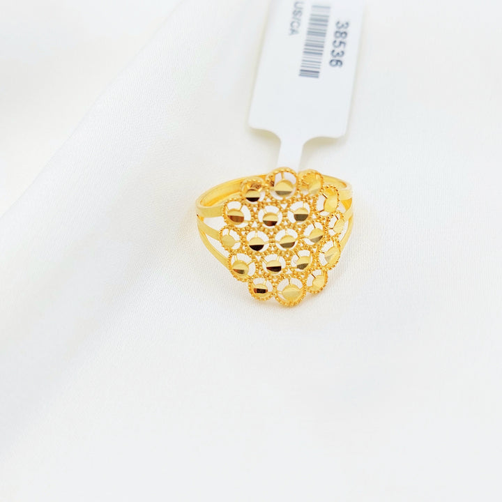 21K Gold Honeycomb Ring