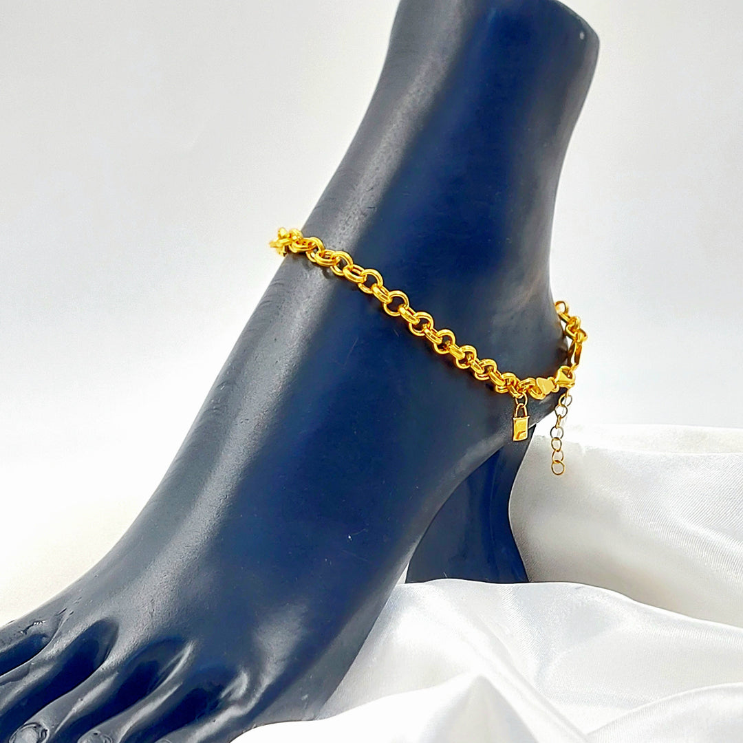 Zircon Studded Heart Anklet