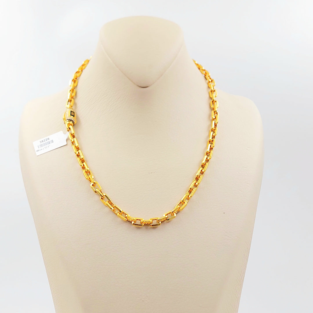 Zircon Studded Paperclip Necklace