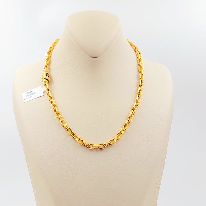 Zircon Studded Paperclip Necklace