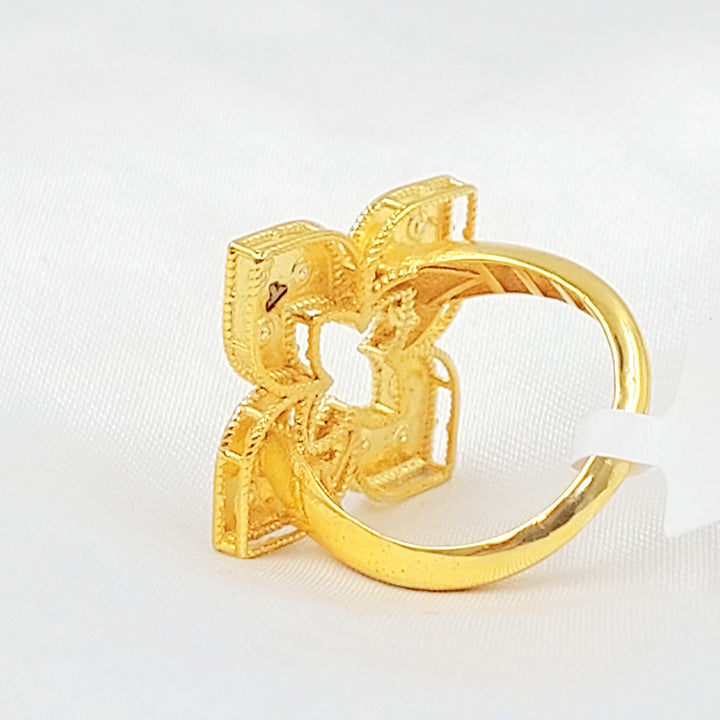 Deluxe Rose Ring Made of 21K Gold by Saeed Jewelry 