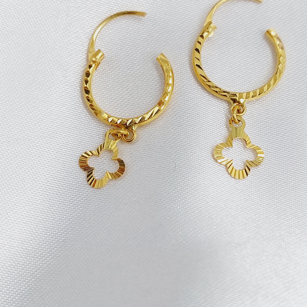 Hoop Earrings Made of 21K Gold by Saeed Jewelry 