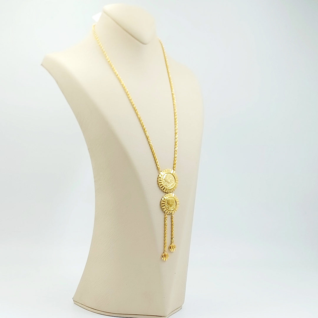 Rashadi Balls Necklace Made of 21K Gold by Saeed Jewelry 