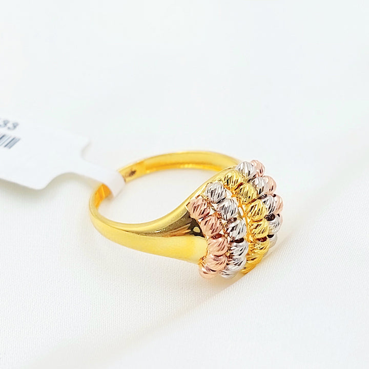 Deluxe Balls Ring Made of 21K Gold by Saeed Jewelry 