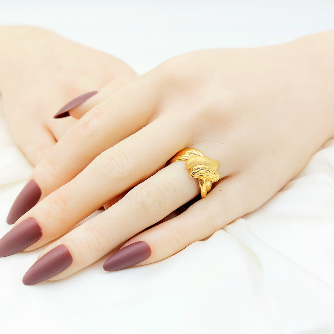21K Gold Wave Wrap Ring
