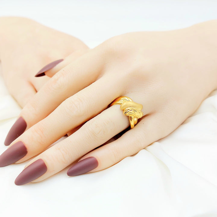 21K Gold Wave Wrap Ring