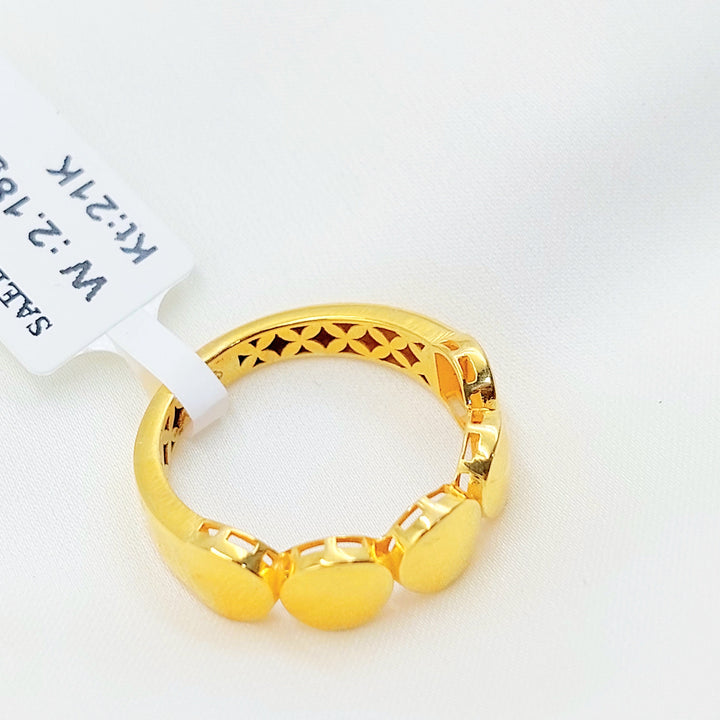 21K Gold Geometric Band Ring