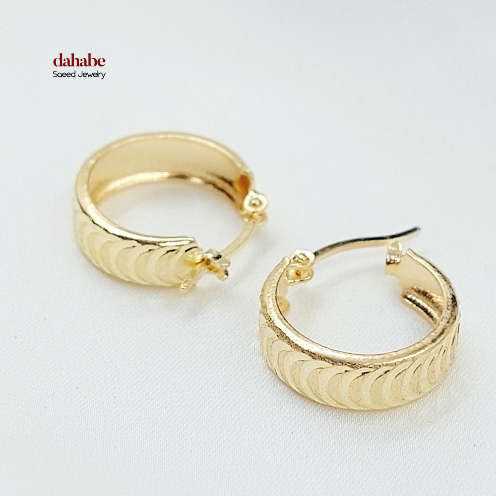 18K حلق ذبلة اكسترا-مجوهرات الشيخ سعيد-Saeed Jewelry 