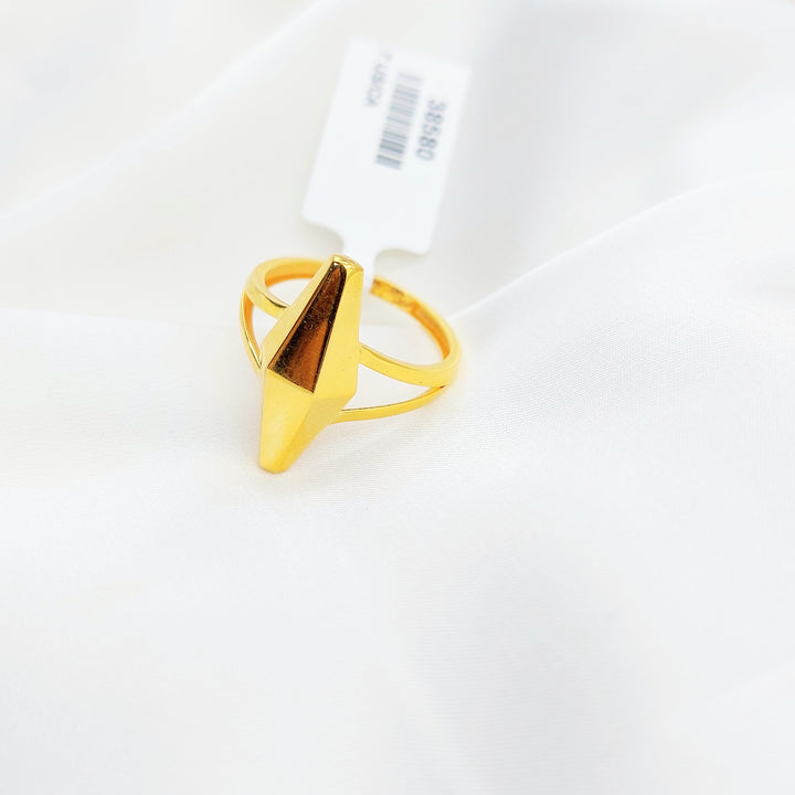 21K Gold Teardrop Statement Ring